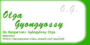 olga gyongyossy business card