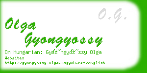 olga gyongyossy business card